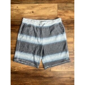 Quiksilver Mens Great Otway Shorts Blue Grey Striped French xl